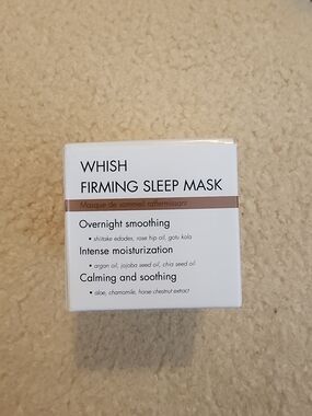 whish Firming Sleep Mask — White Jar with Taupe Accent